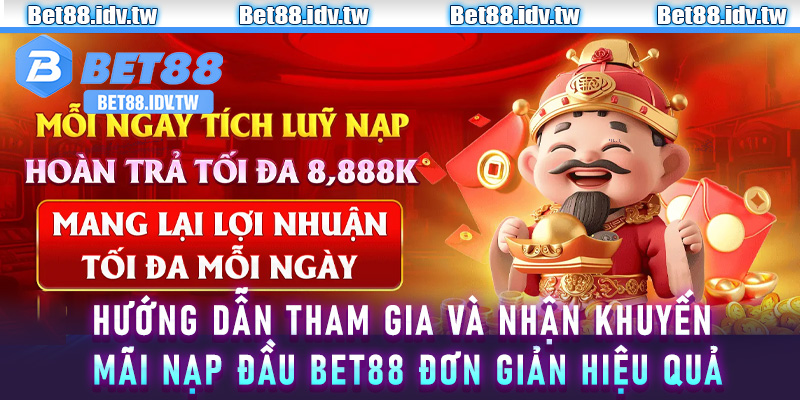 Hướng dẫn tham gia và nhận khuyến mãi nạp đầu Bet88 đơn giản hiệu quả